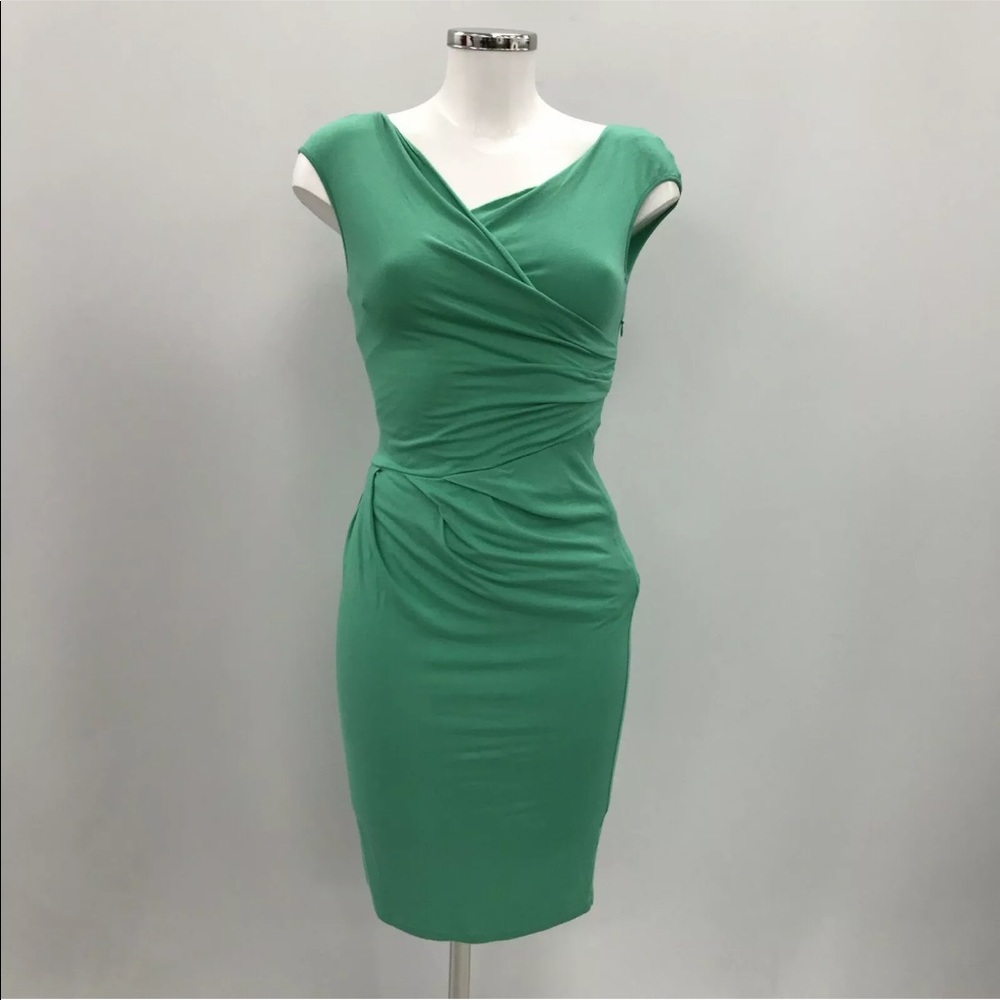 Versace Collection Ruched Wrap V neck dress